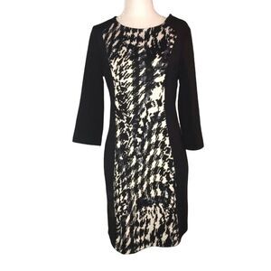 Andrew Marc Marc New York Knit Shift Dress 3/4 Sleeves Size Small